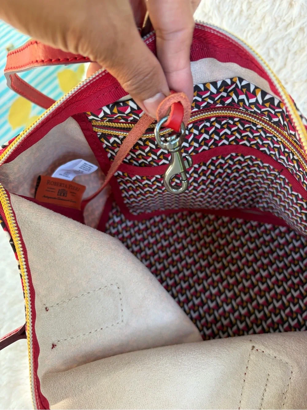 Roberta Pieri Tatami print tote crossbody